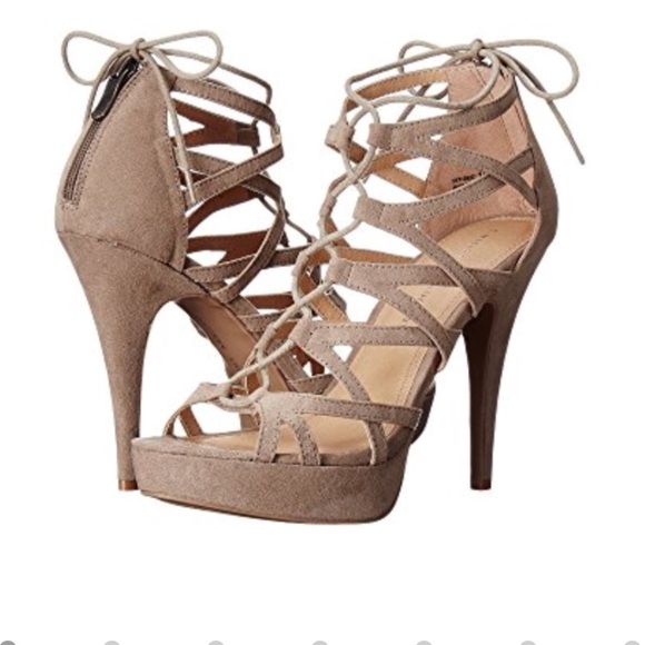 Lace up heels NWT Chinese laundry suede - Picture 2 of 3